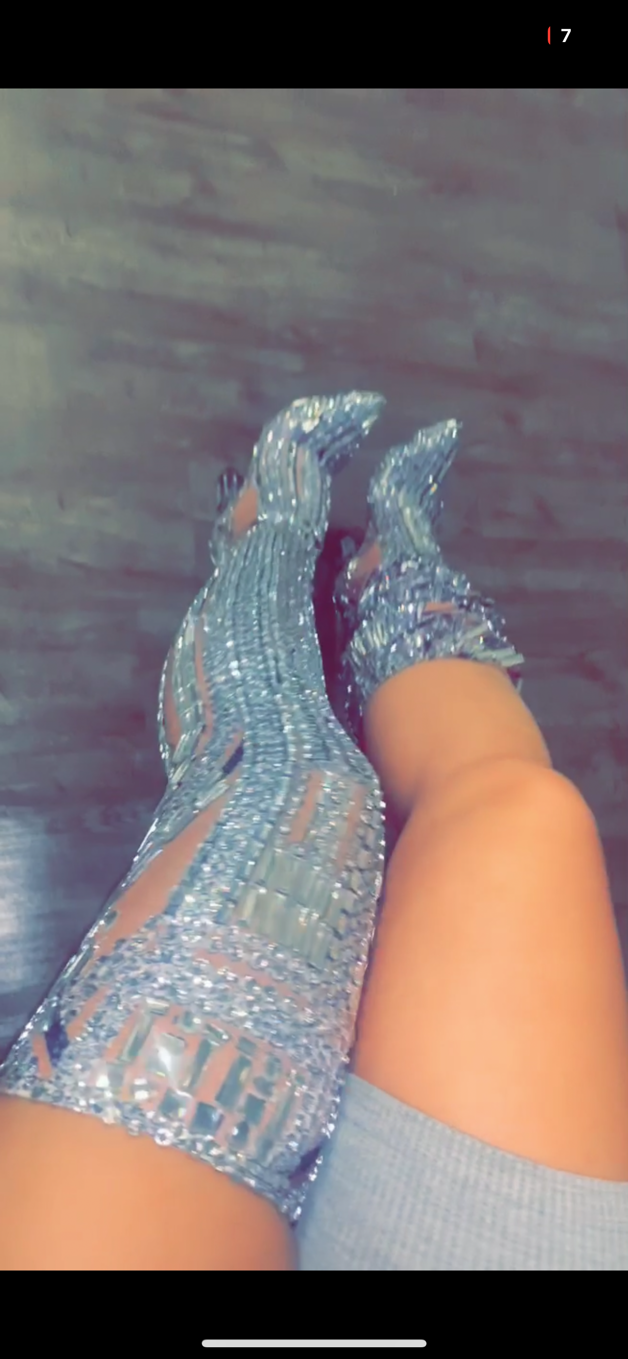 Wet top thigh boots