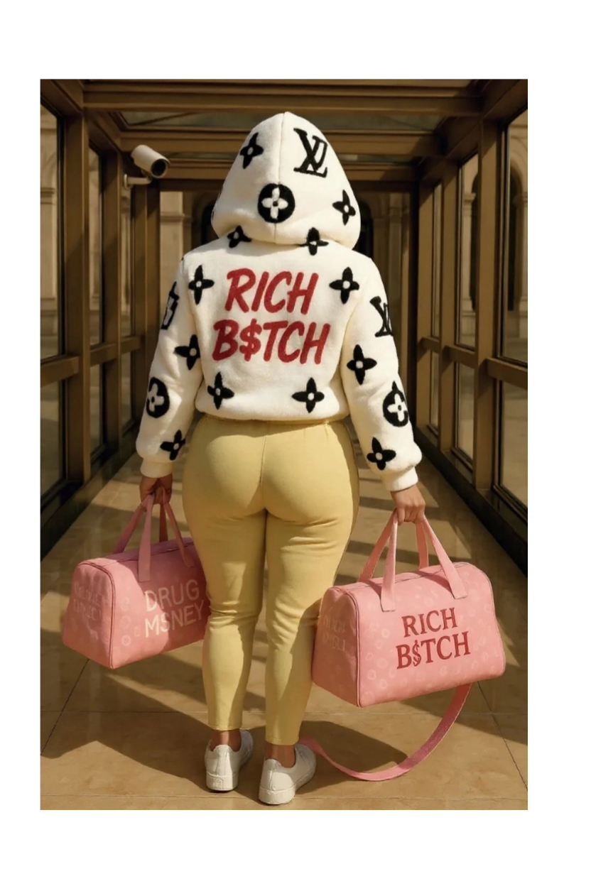 RICH B$TCH crop fur coat