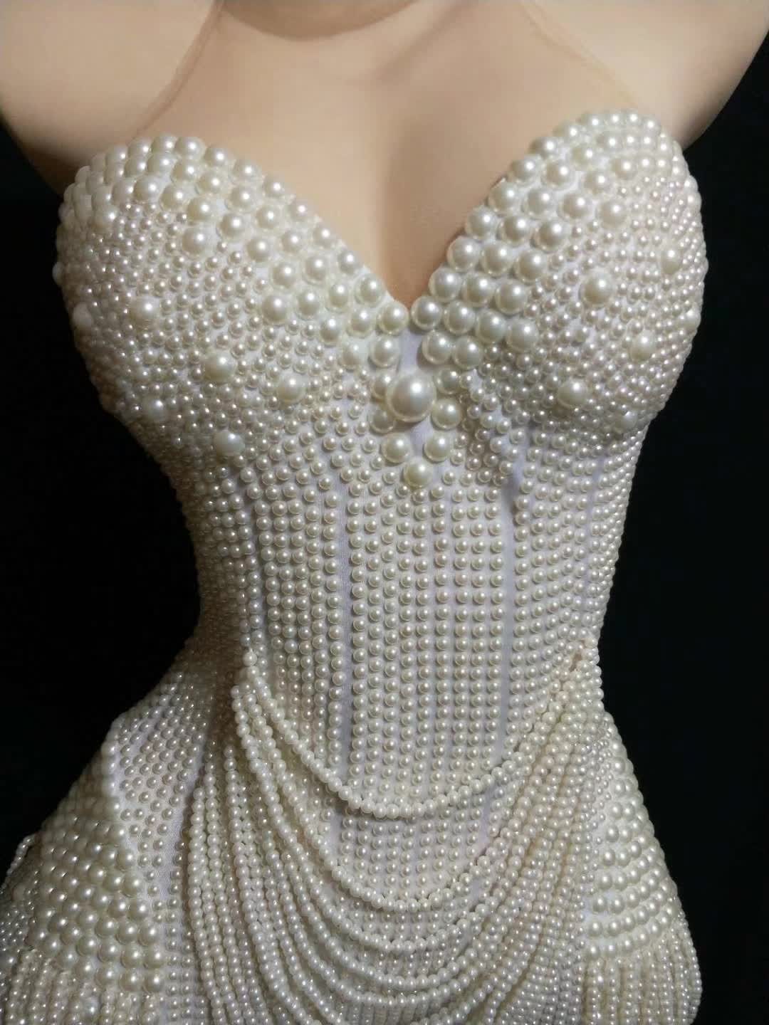 Pearl corset shorts romper jumper