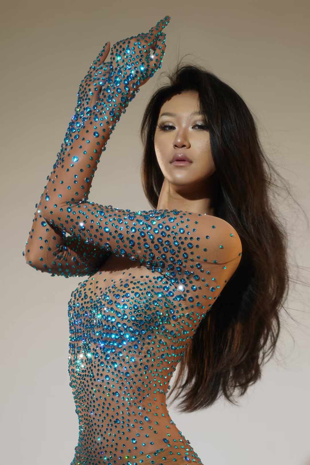 Rhinestone overload bodysuit