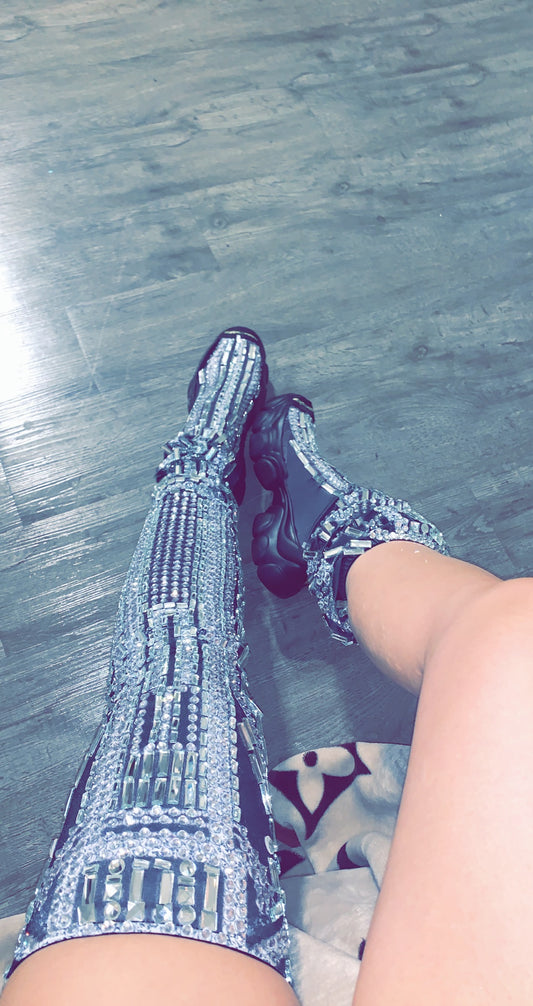 BLACK structured boots ILLUSIONATTI SNEAKERS